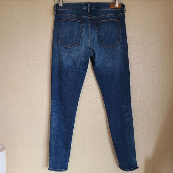 etienne marcel medium wash signature skinny crop jeans red zippers womens sz 30 - Picture 4 of 10